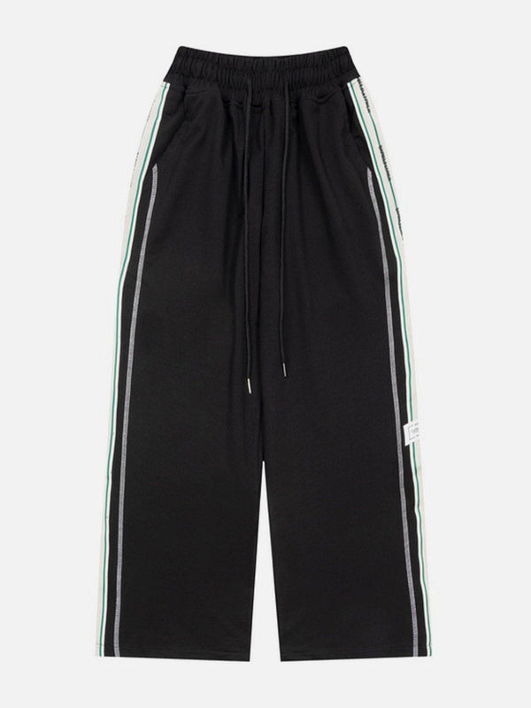 Evapacs - Colorful Striped Drawstring Sweatpants- Streetwear Fashion - evapacs.com