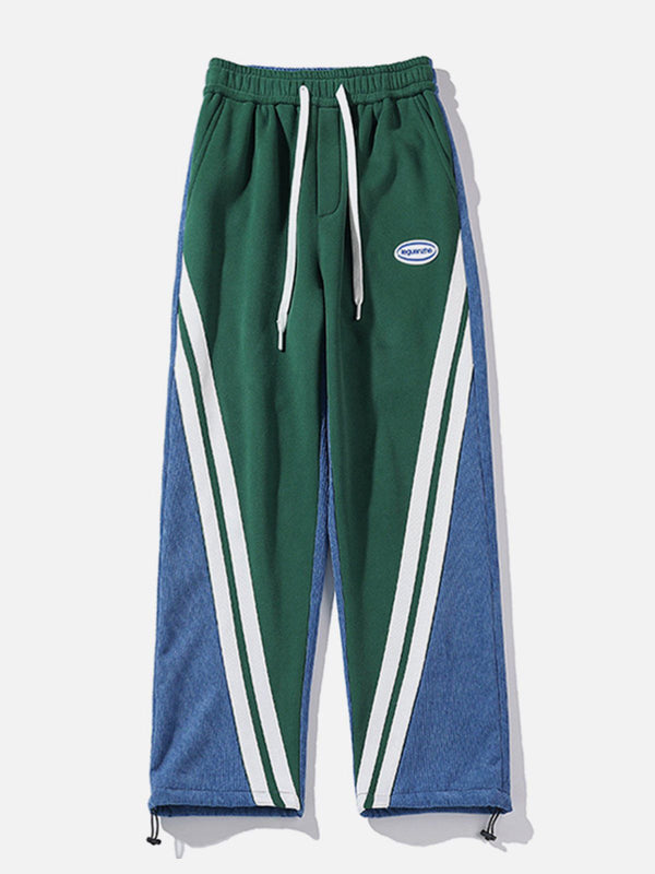 Evapacs - Contrast Corduroy Sweatpants- Streetwear Fashion - evapacs.com