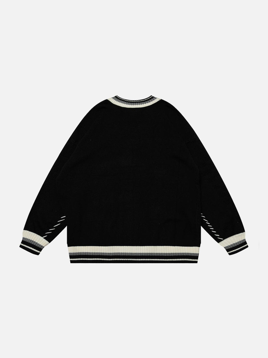 Evapacs - Contrast Knitting Cardigan- Streetwear Fashion - evapacs.com