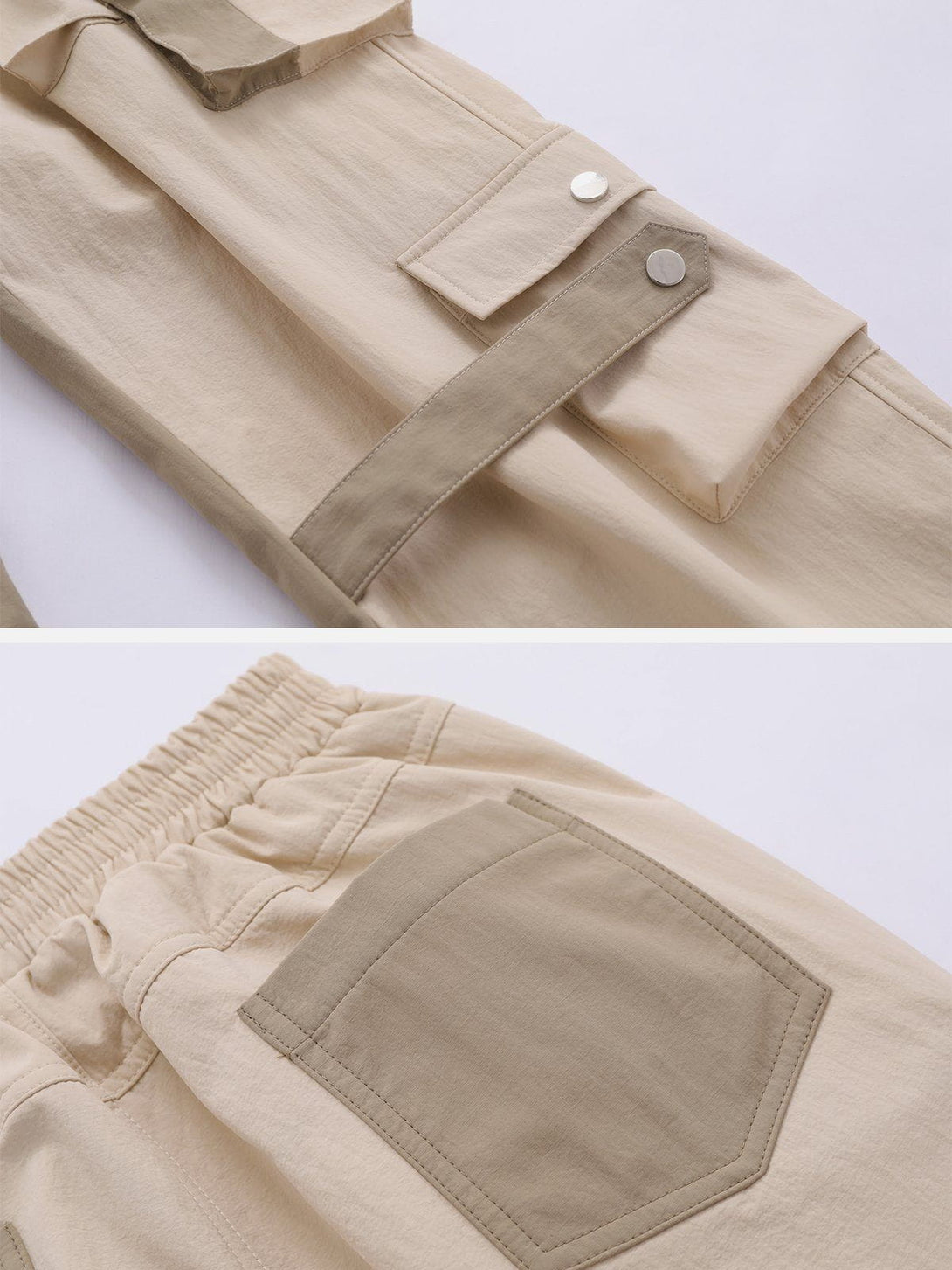 Evapacs - Contrast Multi-Pocket Cargo Pants- Streetwear Fashion - evapacs.com