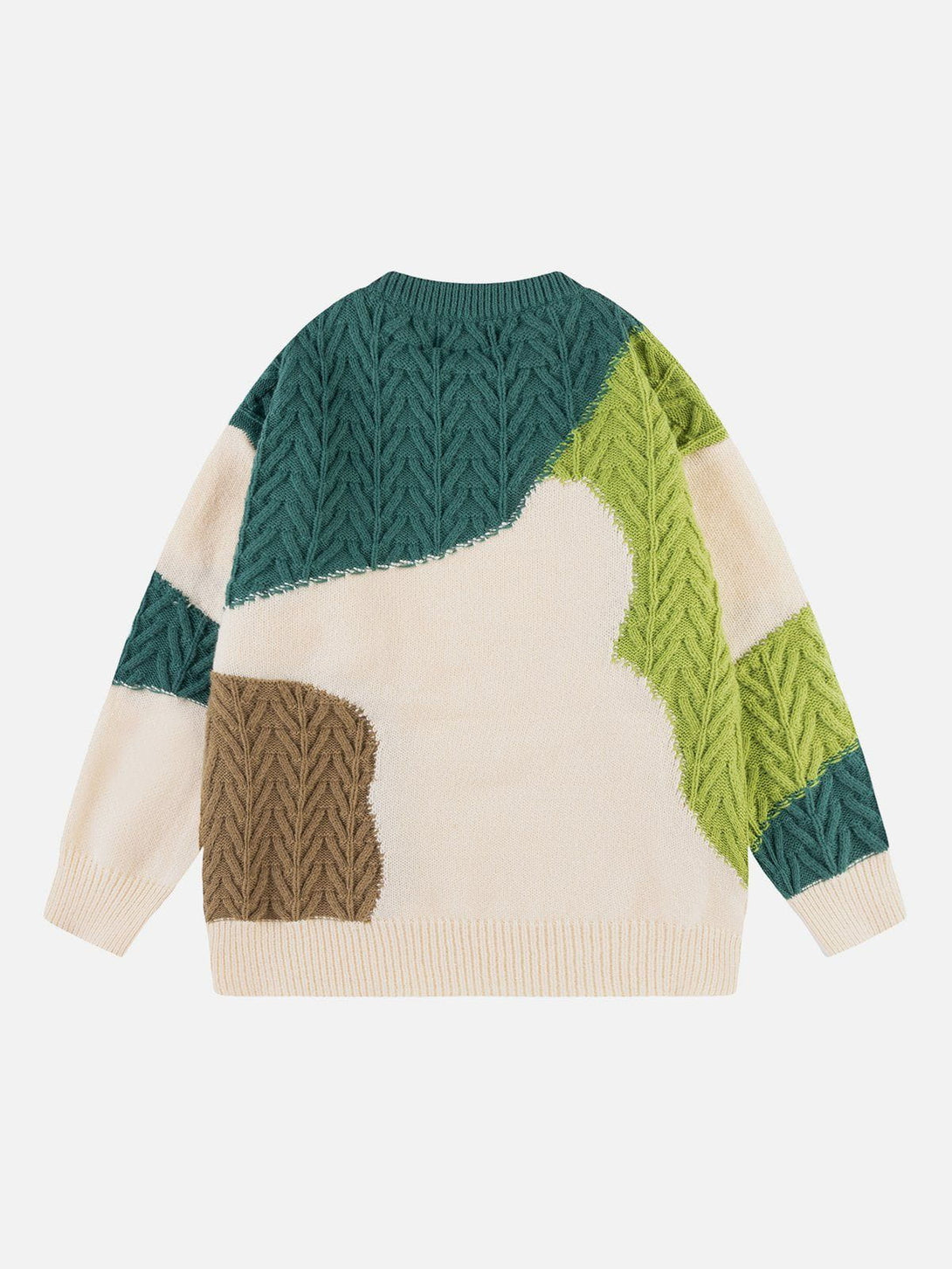 Evapacs - Contrast Patchwork Vibrant Sweater- Streetwear Fashion - evapacs.com