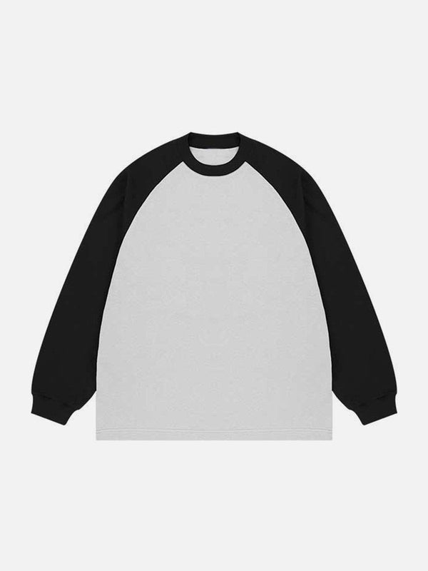 Evapacs - Contrast Splicing Sweatshirt- Streetwear Fashion - evapacs.com