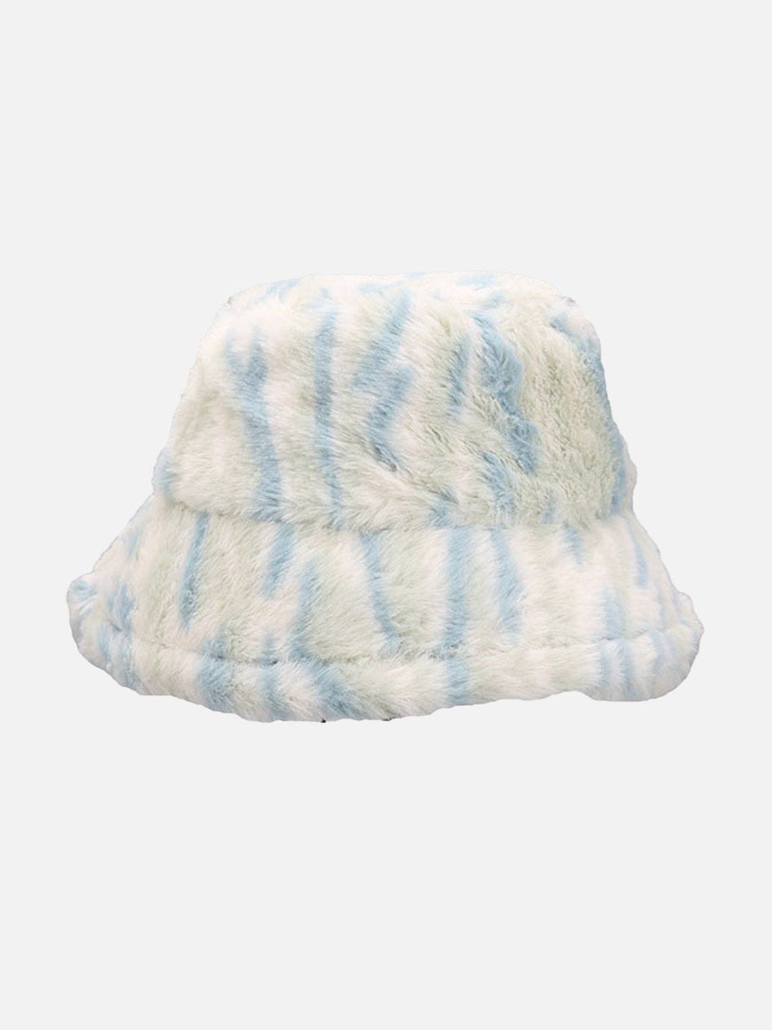 Evapacs - Contrast Striped Plush Vintage Bucket Hat- Streetwear Fashion - evapacs.com