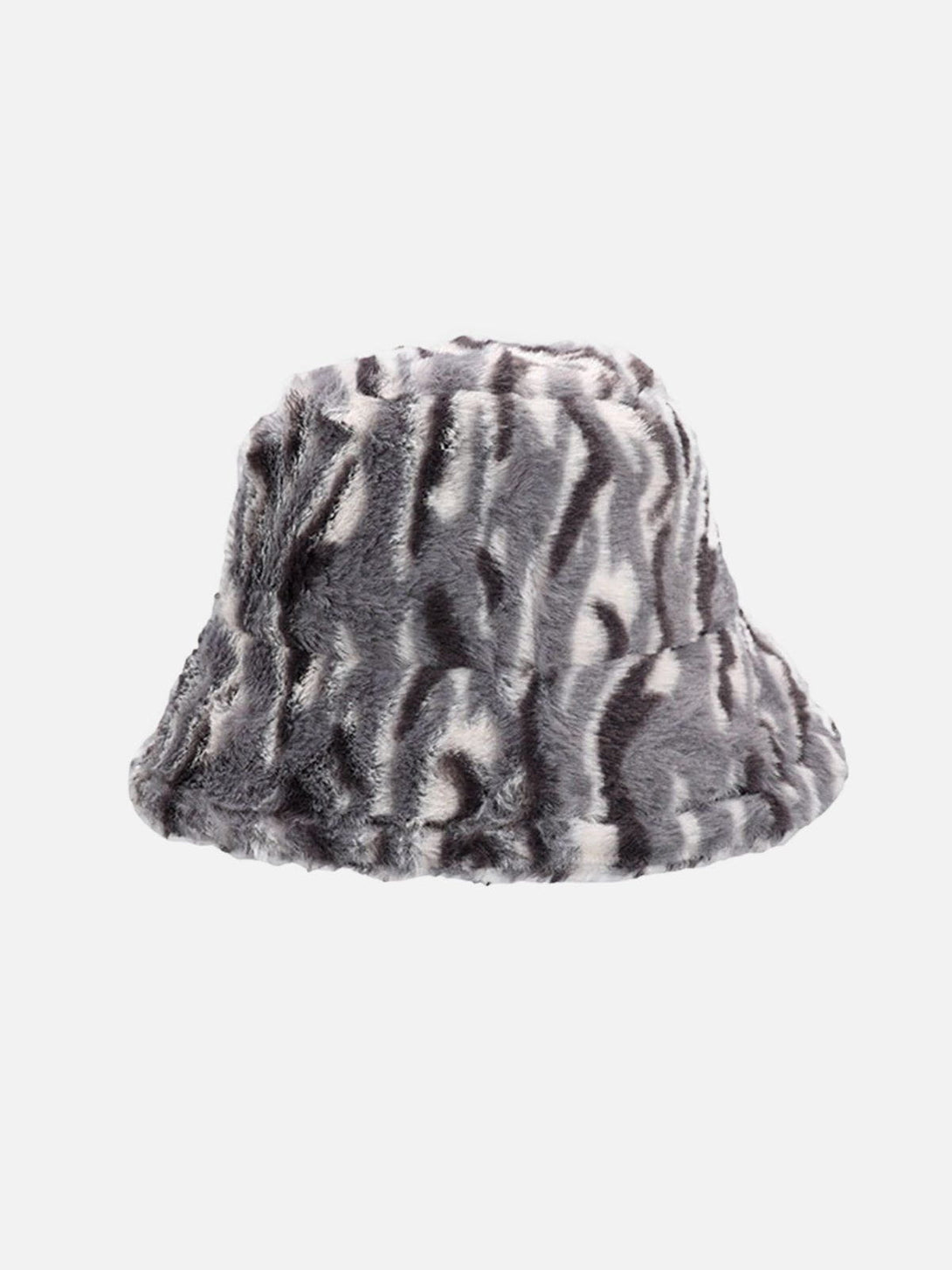 Evapacs - Contrast Striped Plush Vintage Bucket Hat- Streetwear Fashion - evapacs.com