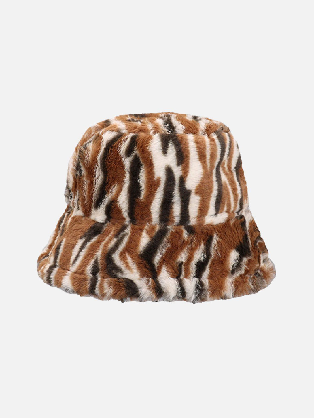 Evapacs - Contrast Striped Plush Vintage Bucket Hat- Streetwear Fashion - evapacs.com