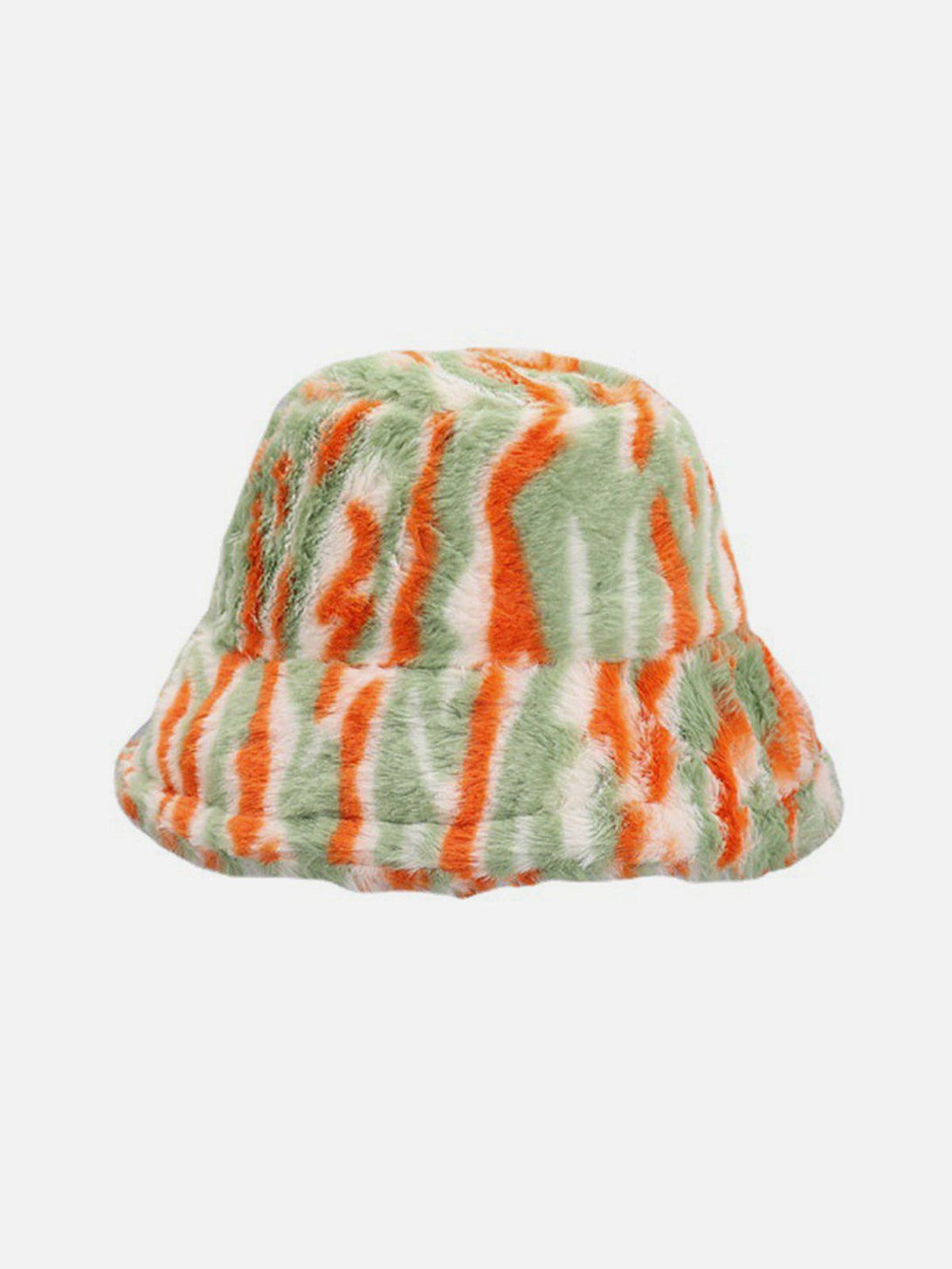 Evapacs - Contrast Striped Plush Vintage Bucket Hat- Streetwear Fashion - evapacs.com