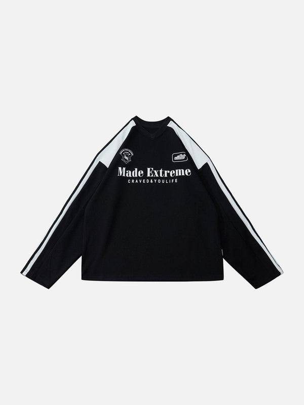 Evapacs - Contrast Stripes Sweatshirt- Streetwear Fashion - evapacs.com