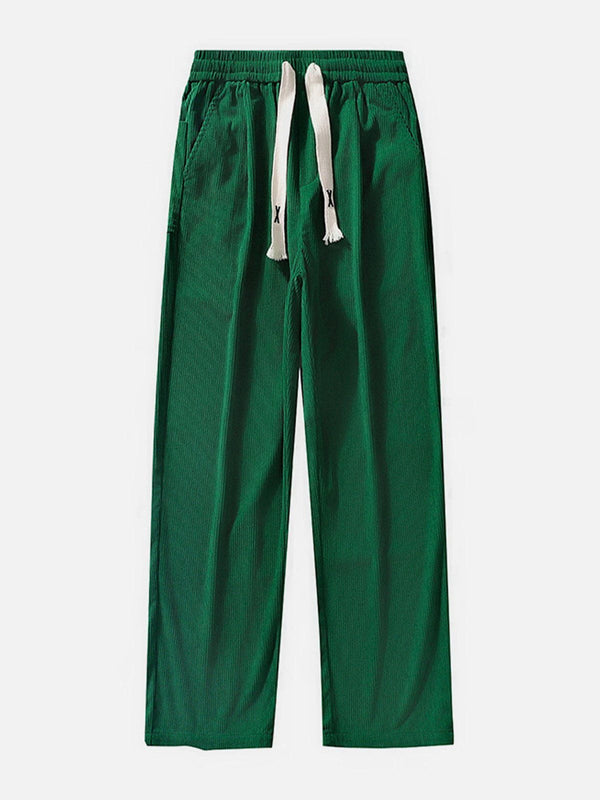 Evapacs - Corduroy Slack Drawstring Pants- Streetwear Fashion - evapacs.com