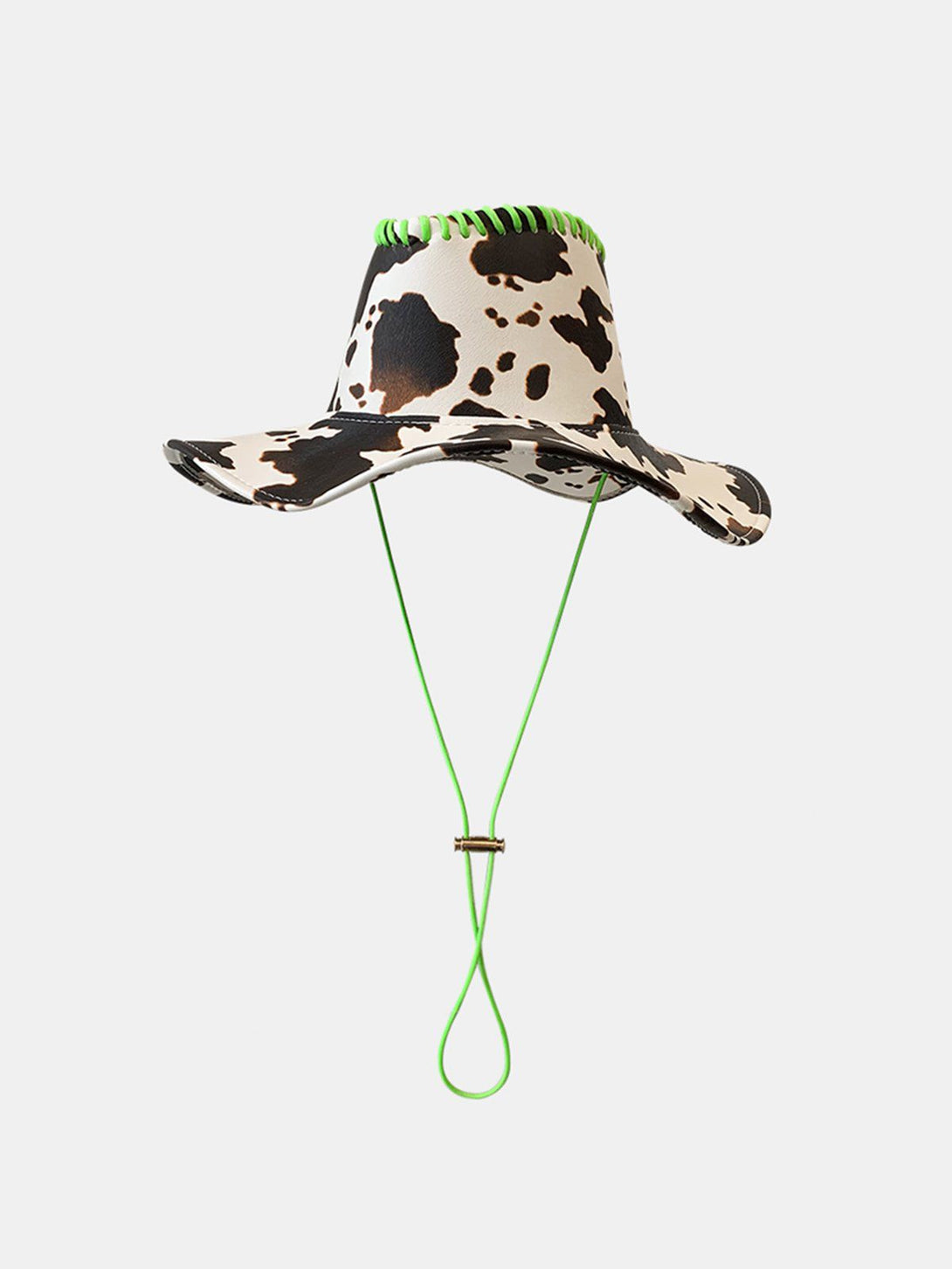 Evapacs - Cow Print Drawstring PU Leather Hat- Streetwear Fashion - evapacs.com