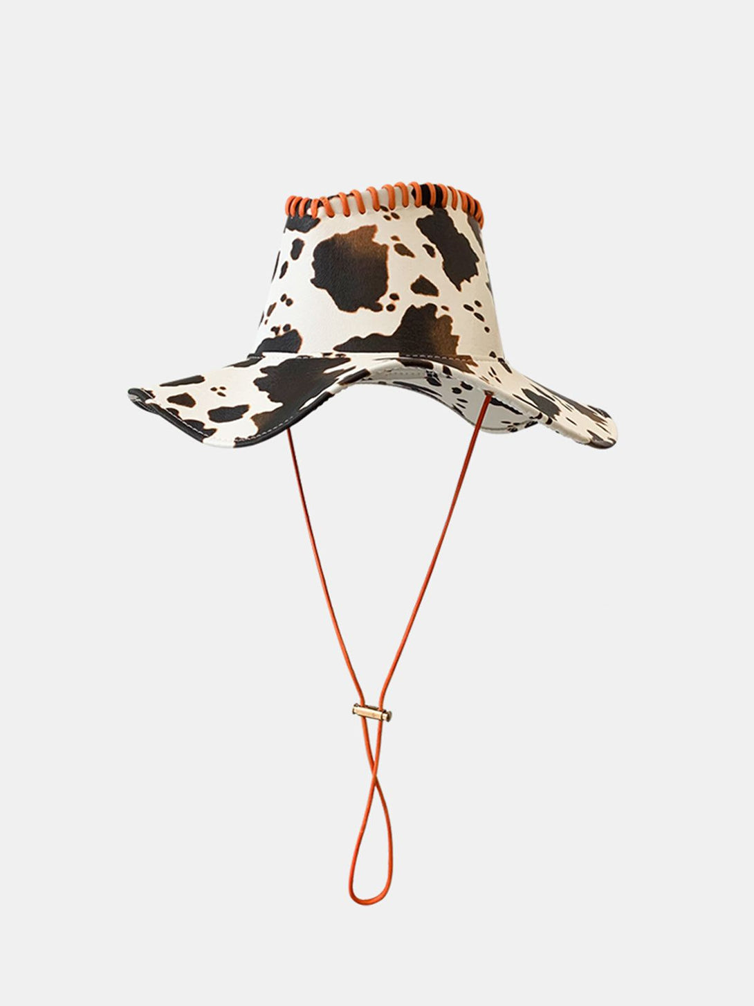 Evapacs - Cow Print Drawstring PU Leather Hat- Streetwear Fashion - evapacs.com