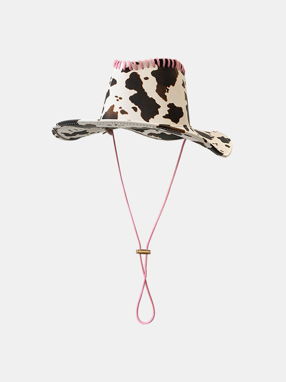 Evapacs - Cow Print Drawstring PU Leather Hat- Streetwear Fashion - evapacs.com