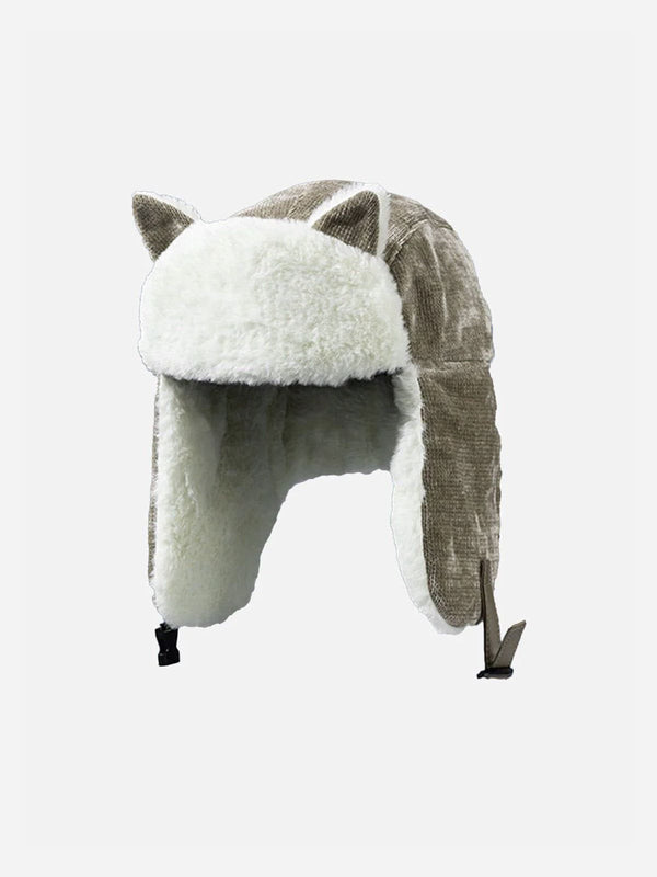 Evapacs - Cute Cat Ears Plus Velvet Hat- Streetwear Fashion - evapacs.com