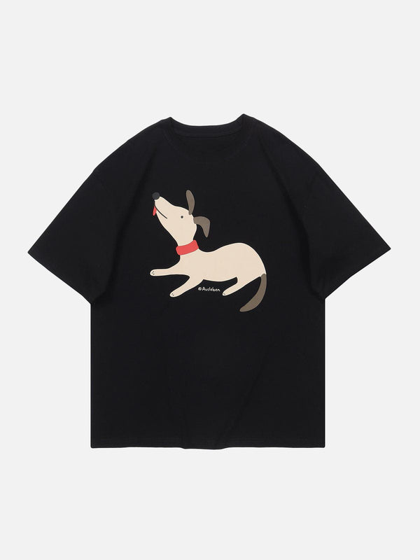 Evapacs - Cute Dog Graphic Tee- Streetwear Fashion - evapacs.com