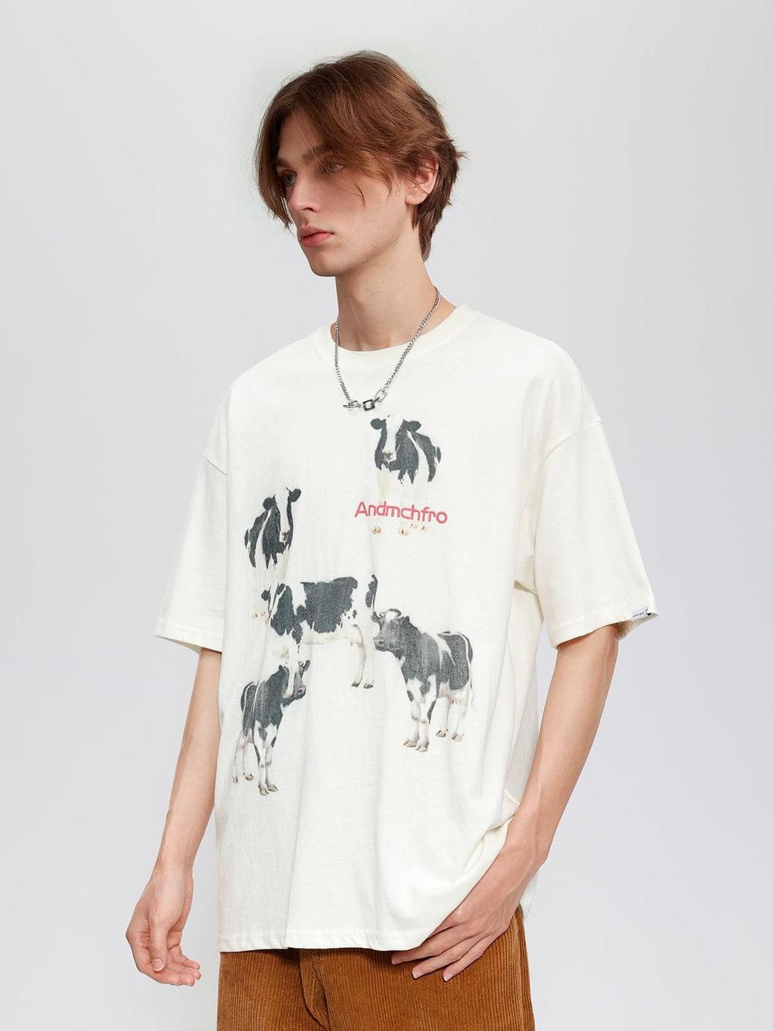 Evapacs - Dairy Cow Print Cotton Tee- Streetwear Fashion - evapacs.com