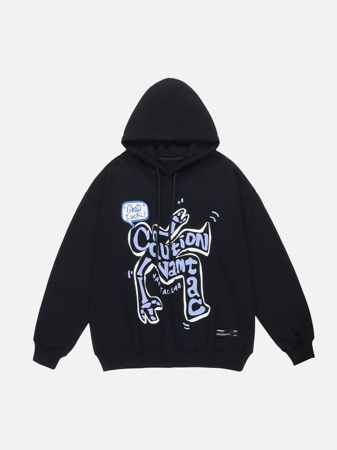 Evapacs - Deformation Of Letters Print Hoodie- Streetwear Fashion - evapacs.com