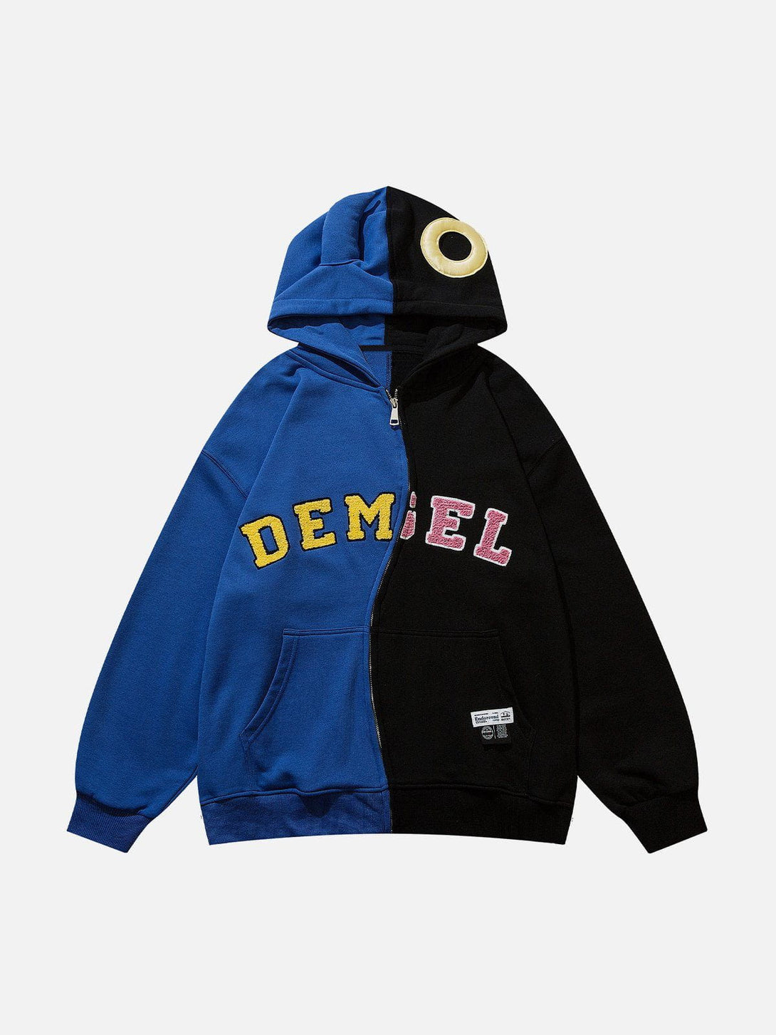 Evapacs - Demon Patchwork Funny Hoodie- Streetwear Fashion - evapacs.com