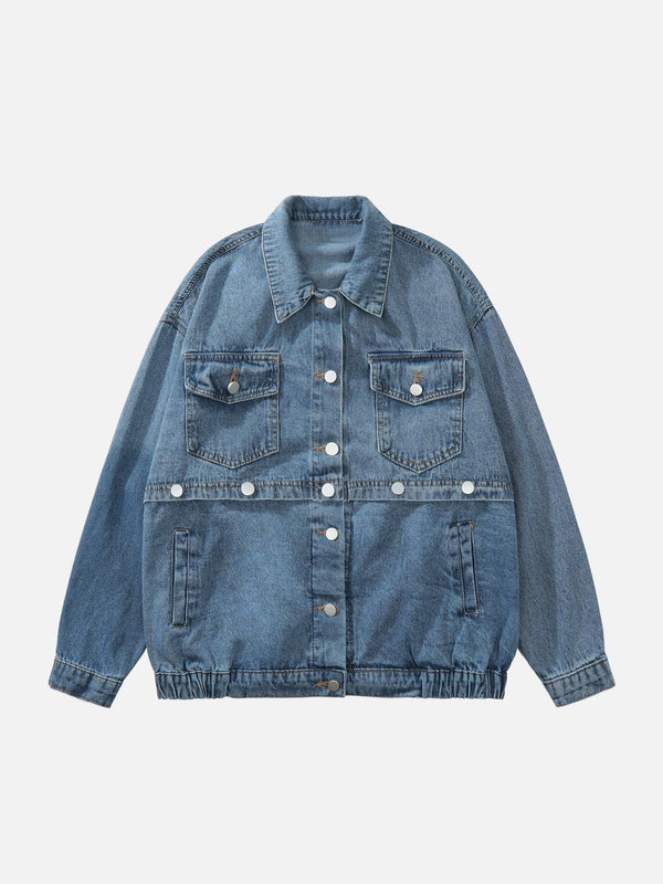 Evapacs - Detachable Patchwork Denim Jacket- Streetwear Fashion - evapacs.com