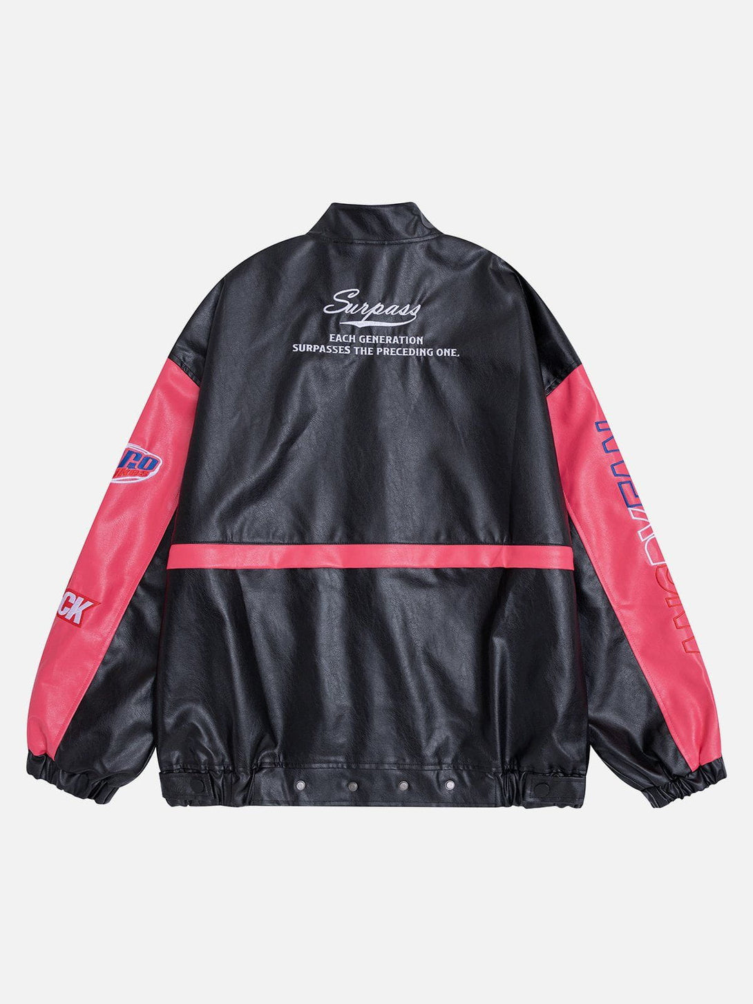 Evapacs - Detachable Patchwork PU Jacket- Streetwear Fashion - evapacs.com