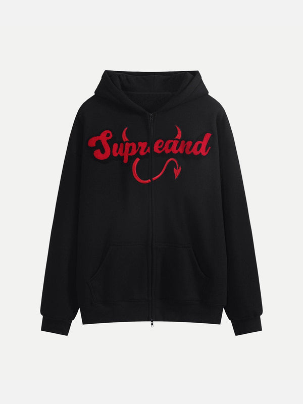 Evapacs - Devil Wings Zip Up Hoodie- Streetwear Fashion - evapacs.com