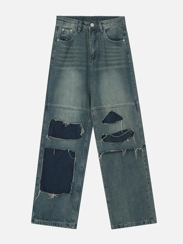 Evapacs - Distressed Fringe Jeans- Streetwear Fashion - evapacs.com