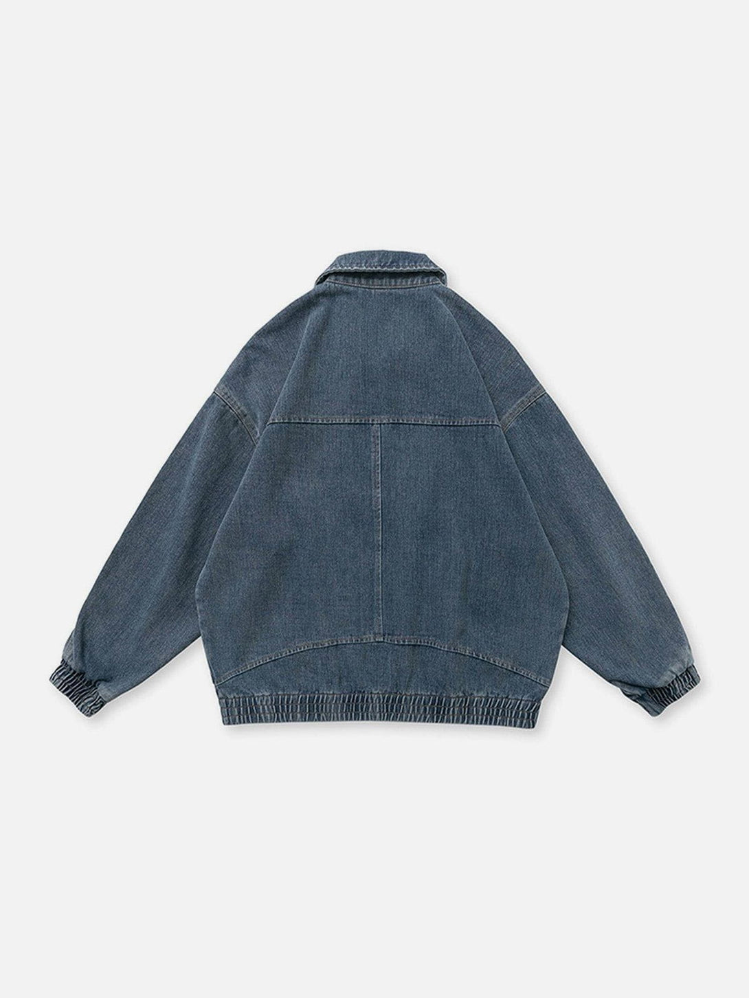 Evapacs - Distressed Solid Color Denim Jacket- Streetwear Fashion - evapacs.com