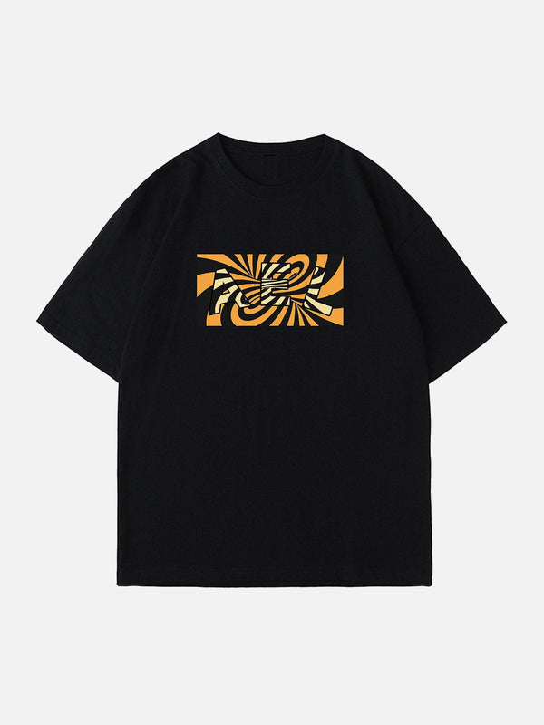 Evapacs - Dizziness Letter Print Tee- Streetwear Fashion - evapacs.com