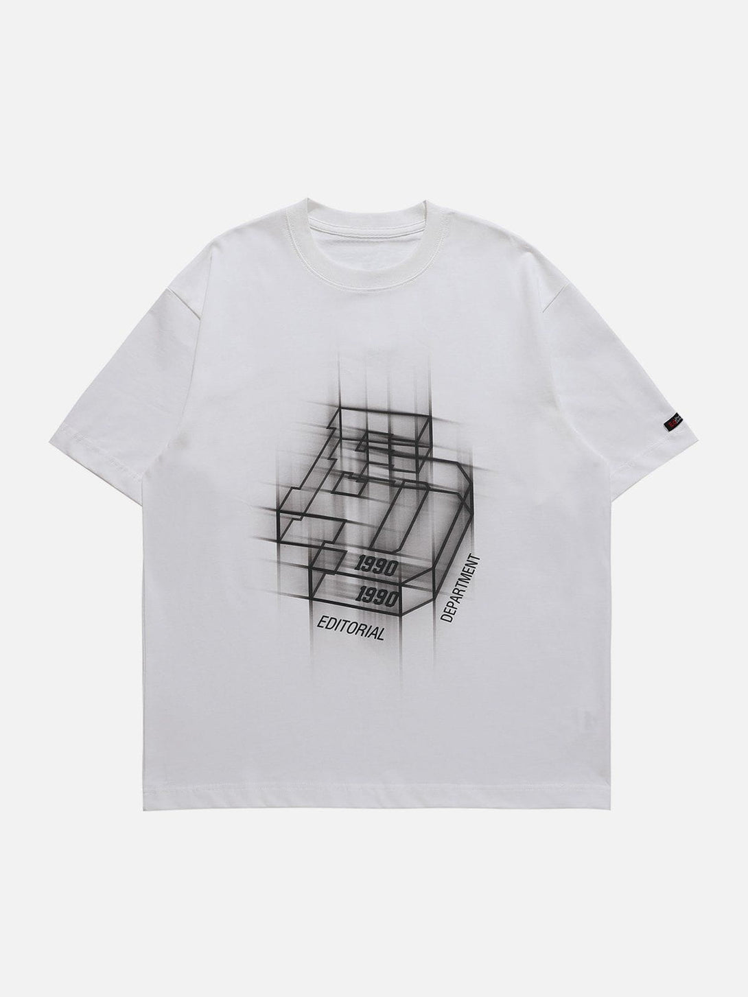 Evapacs - ED Cubic Letters Print Tee- Streetwear Fashion - evapacs.com