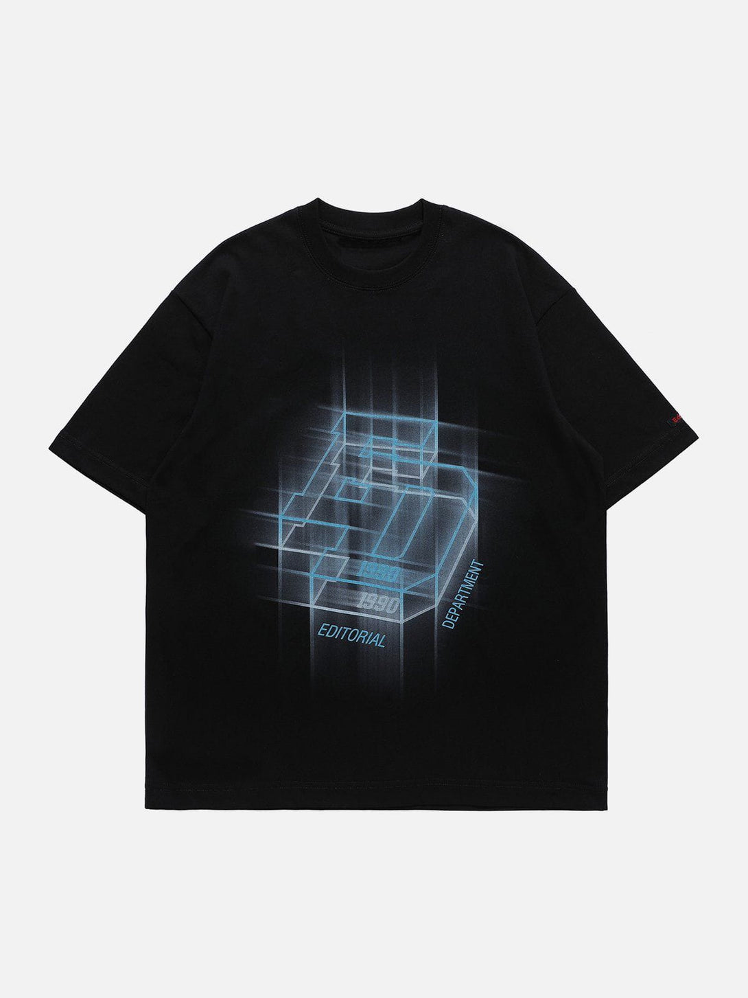 Evapacs - ED Cubic Letters Print Tee- Streetwear Fashion - evapacs.com