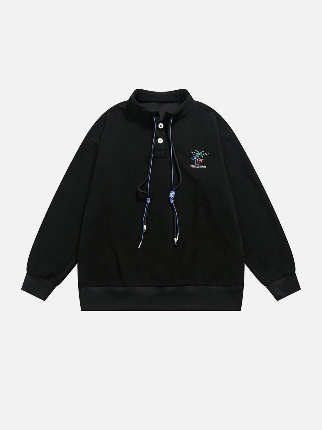 Evapacs - Embroidered Coconut Palm Sweatshirt- Streetwear Fashion - evapacs.com