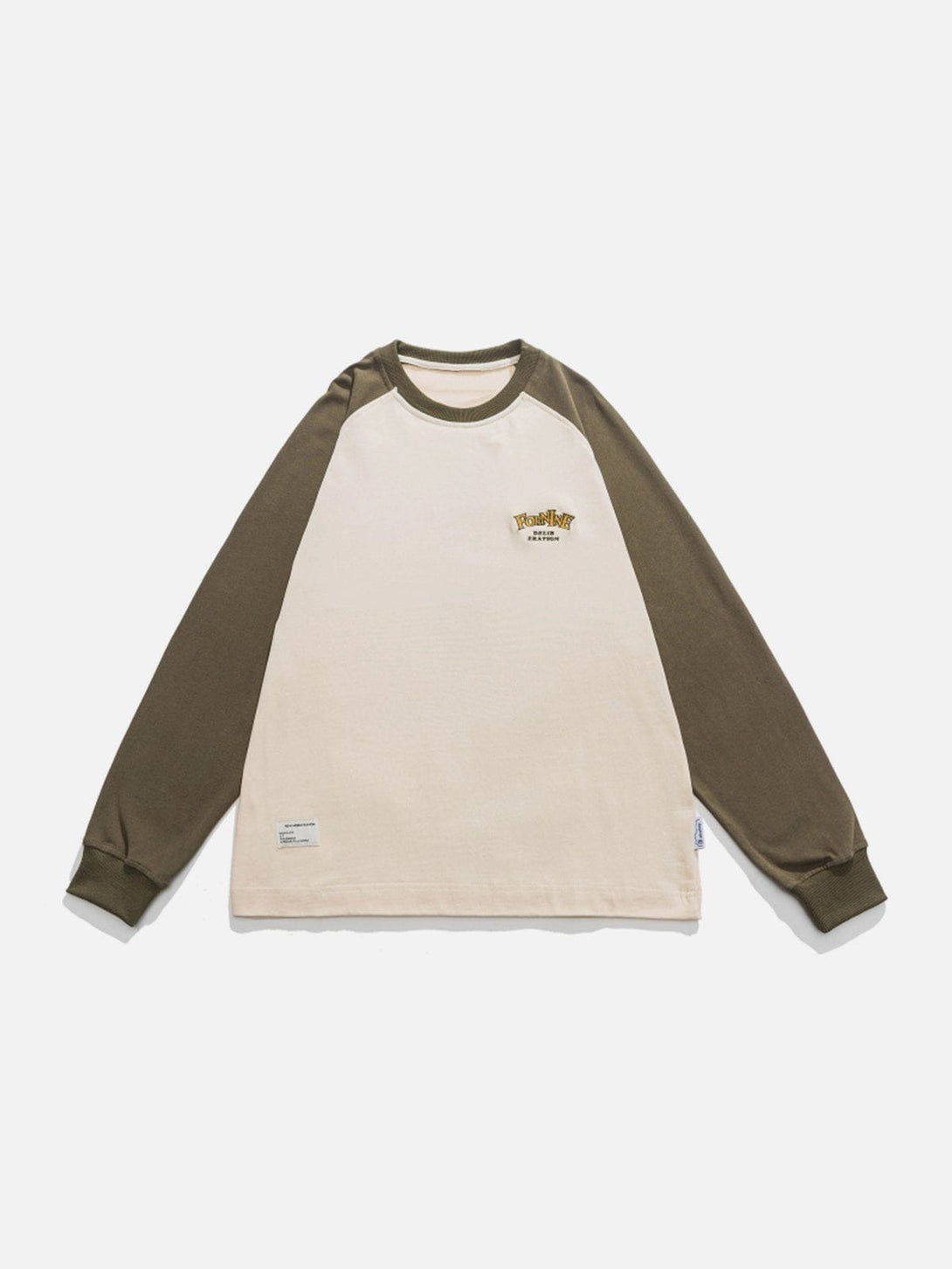 Evapacs - Embroidered Colour Clash Sweatshirt- Streetwear Fashion - evapacs.com