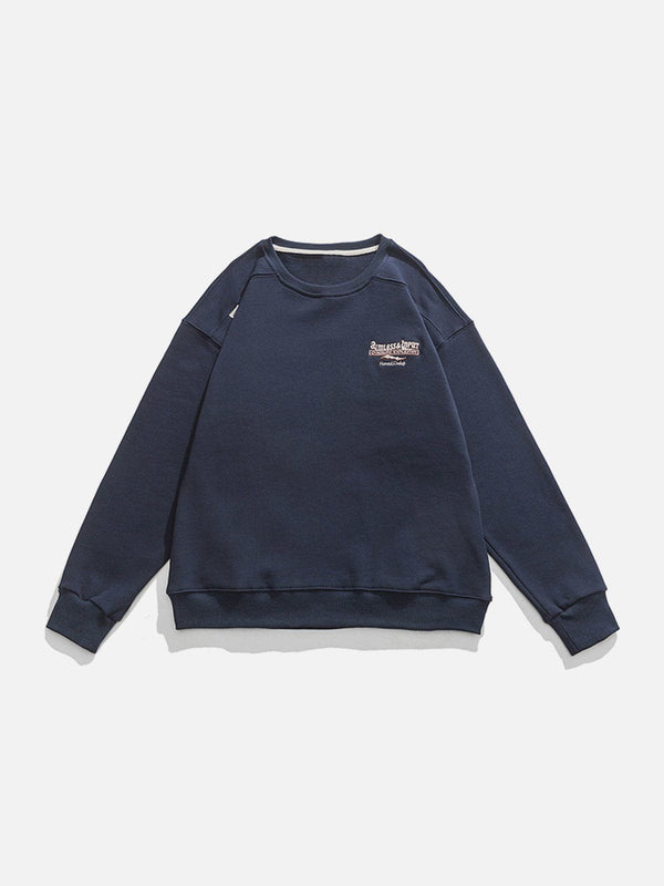 Evapacs - Embroidered Patchwork Sweatshirt- Streetwear Fashion - evapacs.com