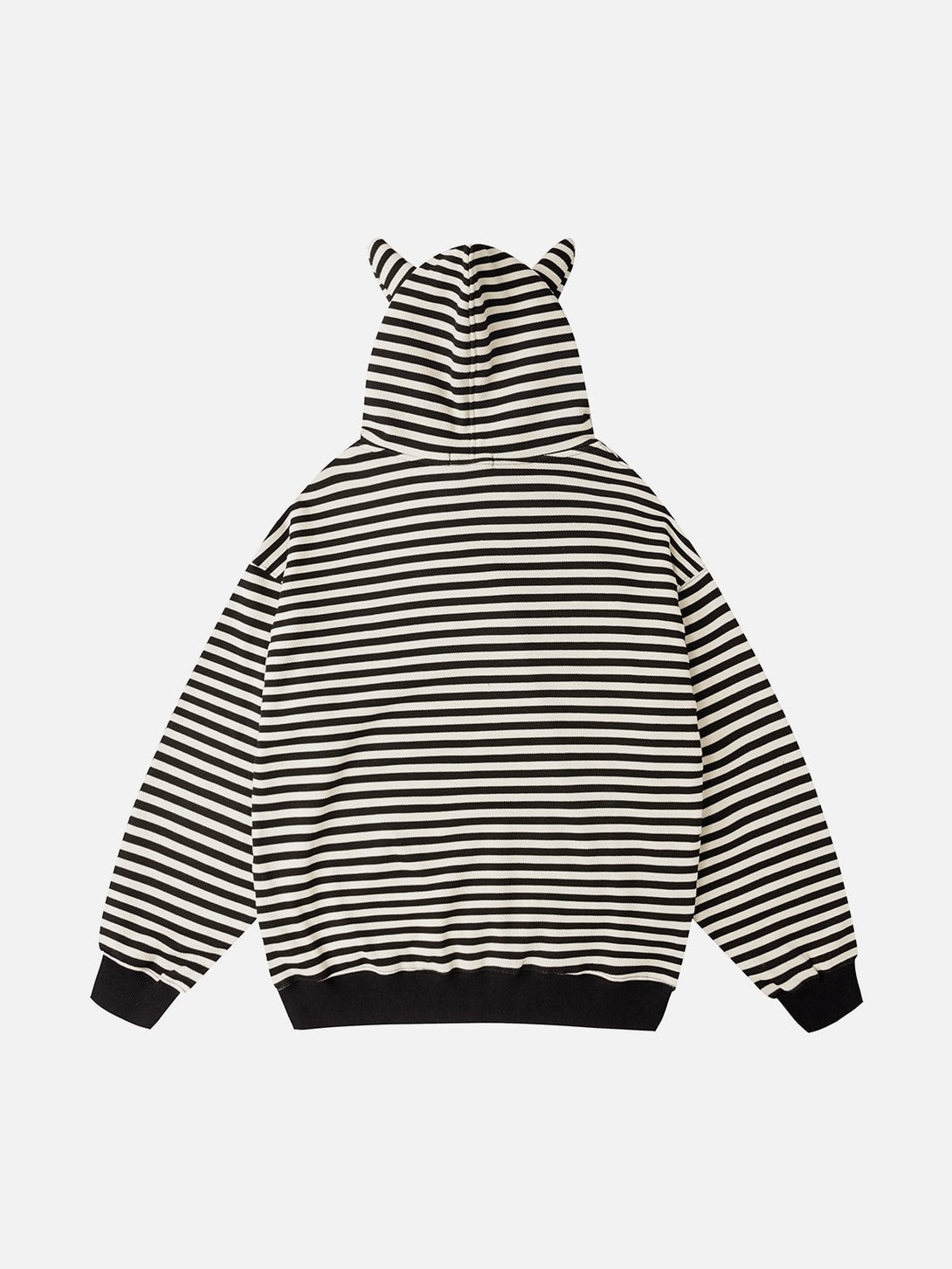 Evapacs - Embroidered Striped Zipper Hoodie- Streetwear Fashion - evapacs.com