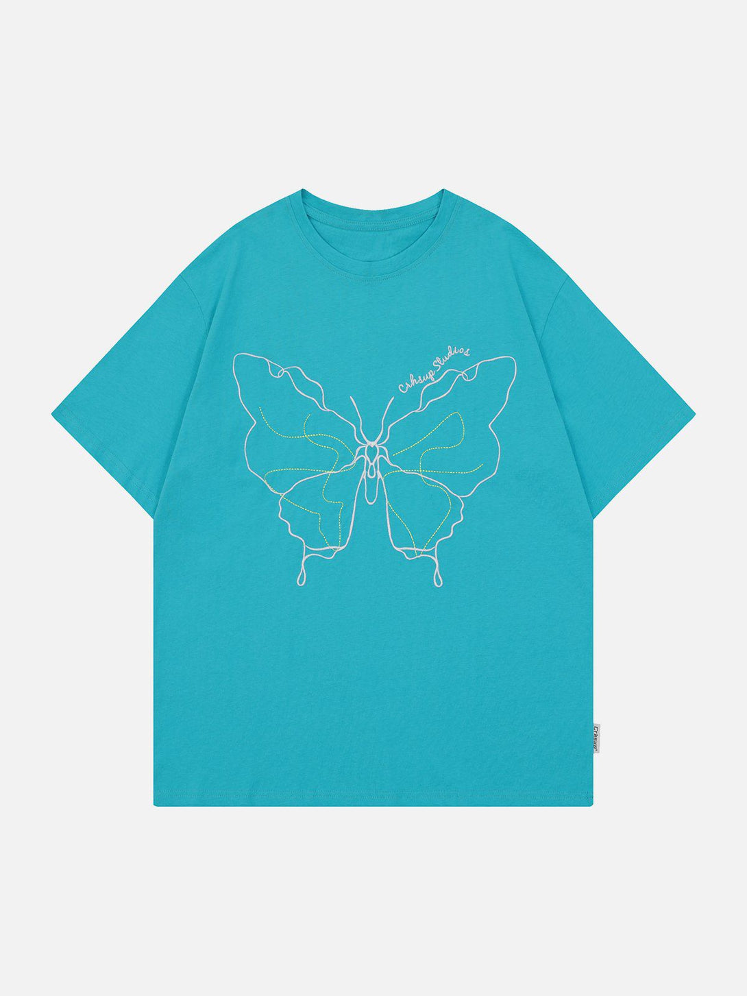 Evapacs - Embroidery Line Butterfly Tee- Streetwear Fashion - evapacs.com