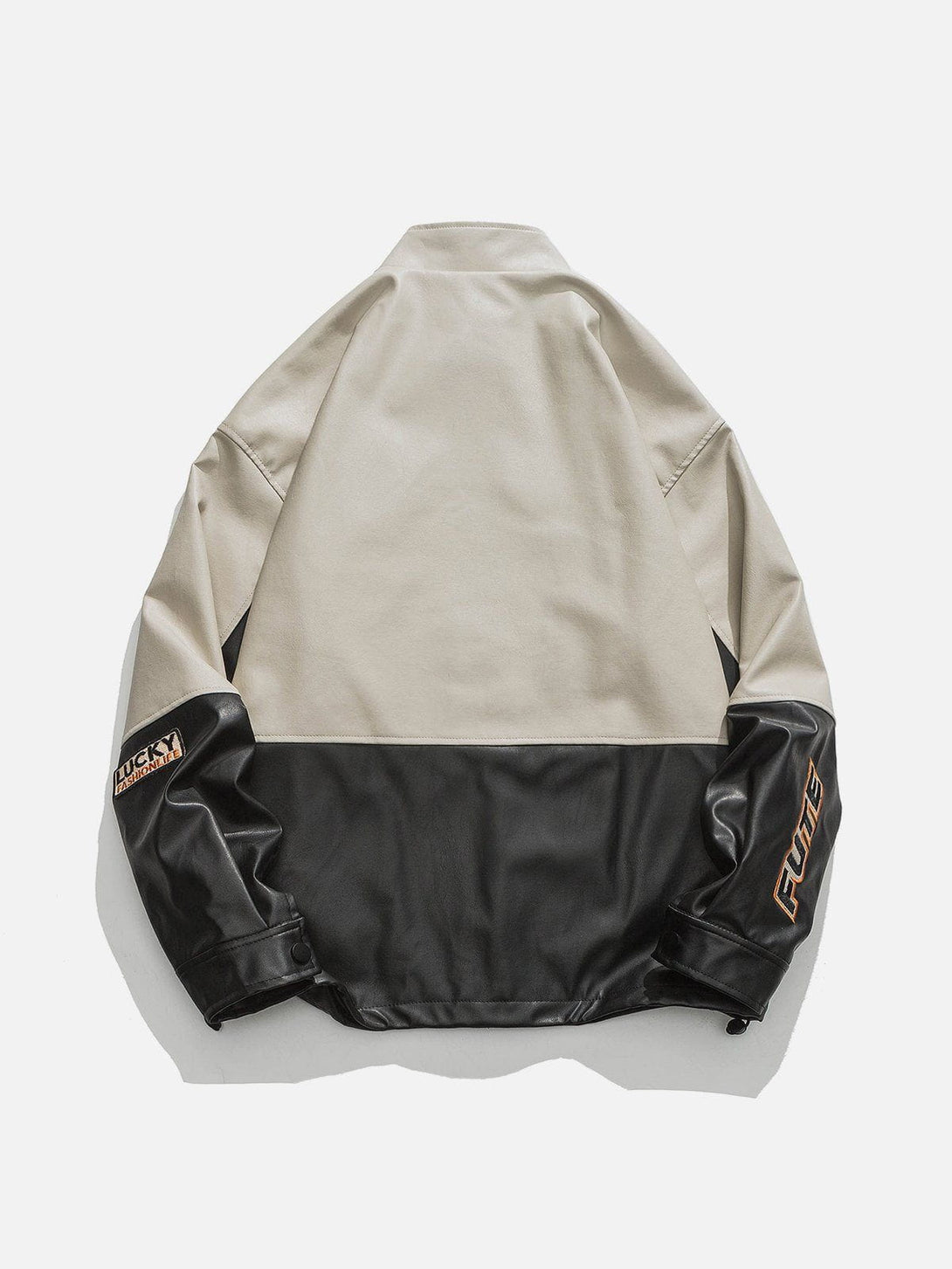 Evapacs - FUTE Embroidery Print Leather Jacket- Streetwear Fashion - evapacs.com