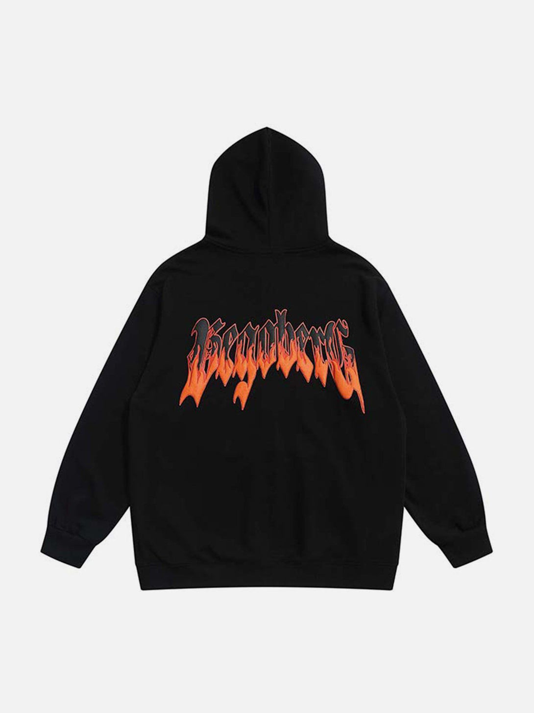 Evapacs - Flame Letters Foam Hoodie- Streetwear Fashion - evapacs.com