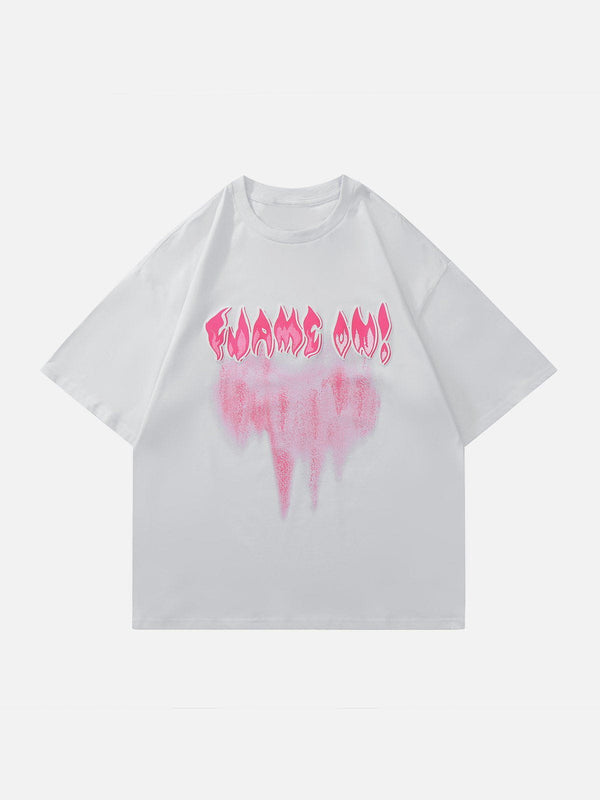 Evapacs - Flame Letters Tie Dye Graphic Tee- Streetwear Fashion - evapacs.com