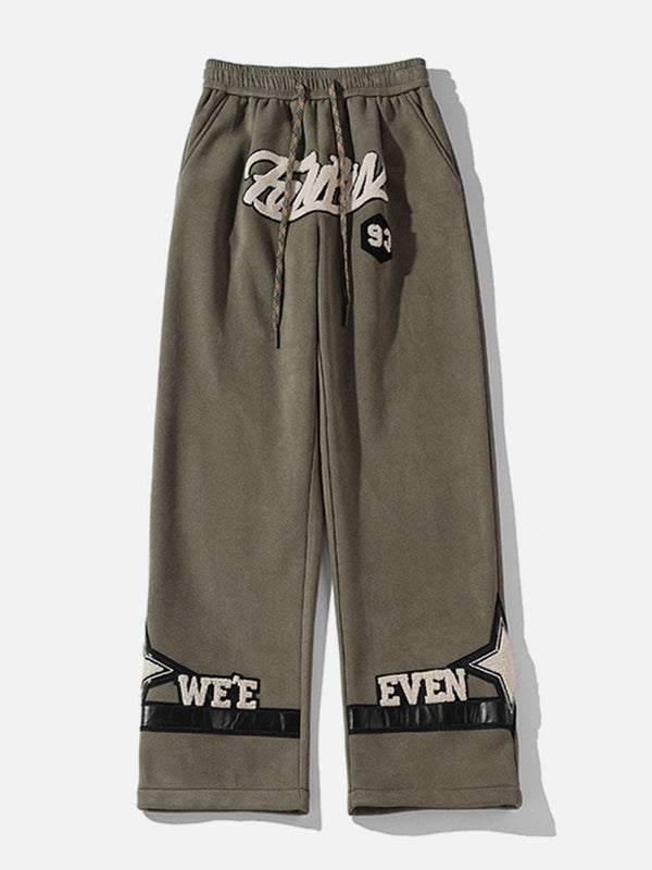 Evapacs - Fleece Suede Sweatpants- Streetwear Fashion - evapacs.com