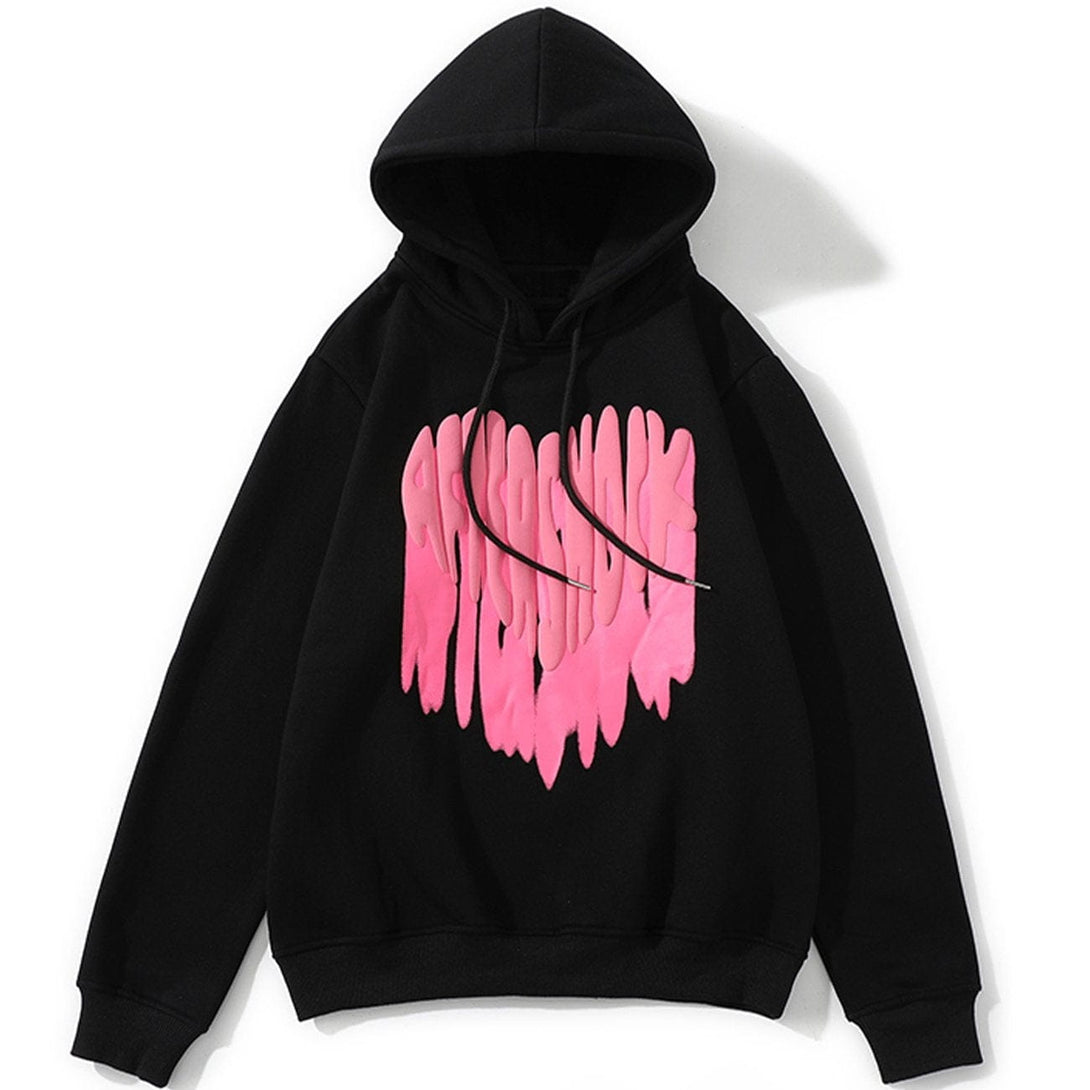 Evapacs - Foam Heart Print Hoodie- Streetwear Fashion - evapacs.com