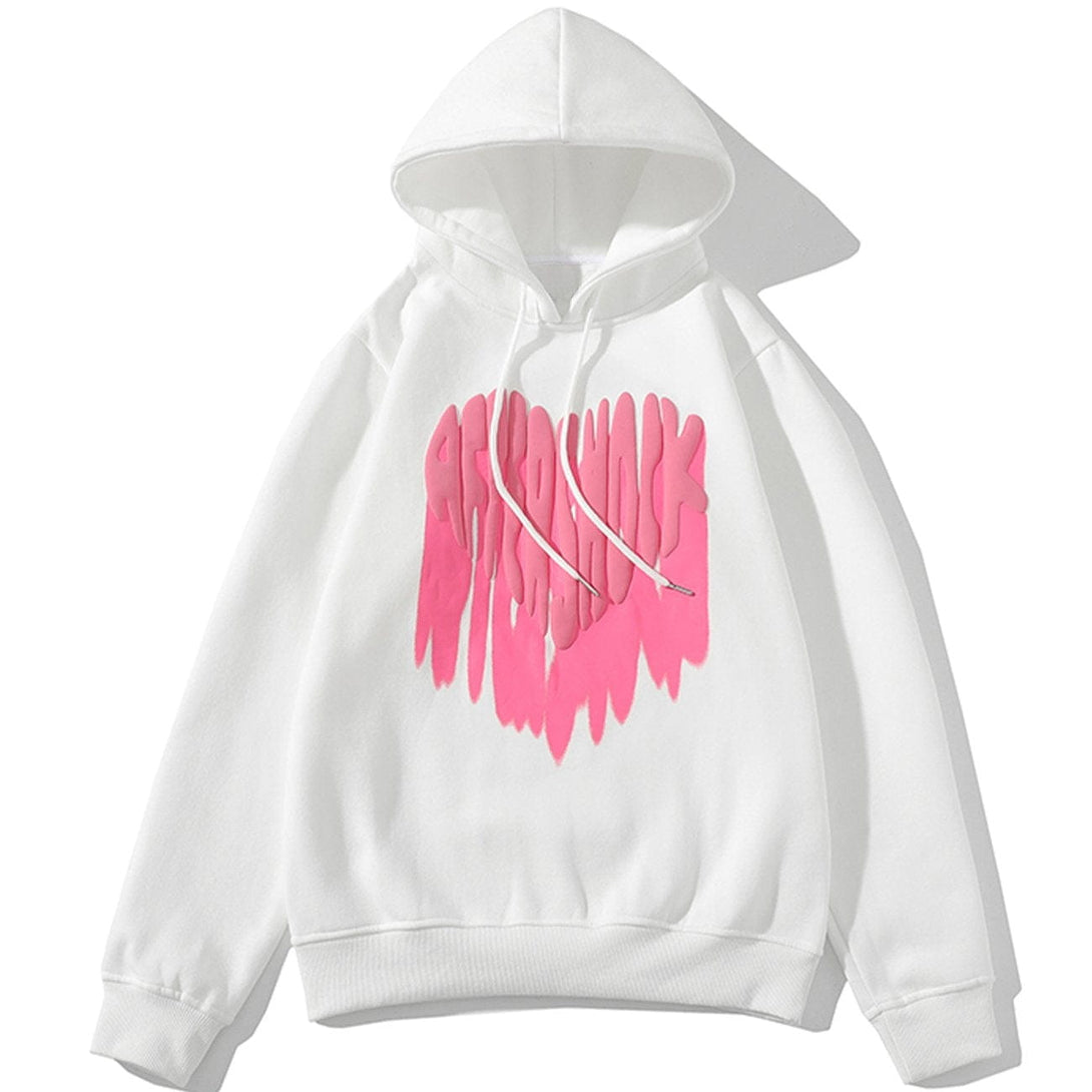 Evapacs - Foam Heart Print Hoodie- Streetwear Fashion - evapacs.com