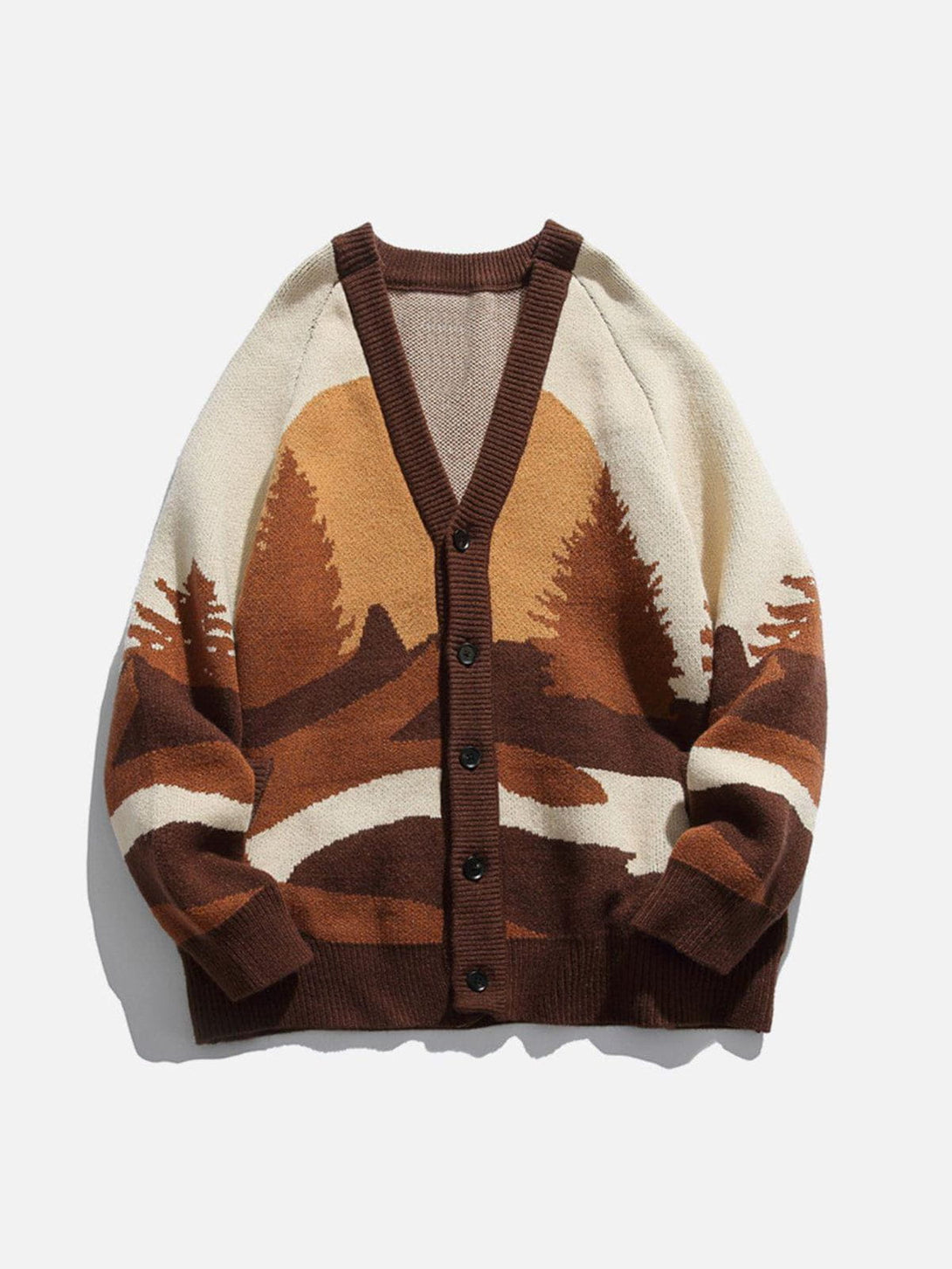 Evapacs - Forest Sunrise Cardigan- Streetwear Fashion - evapacs.com