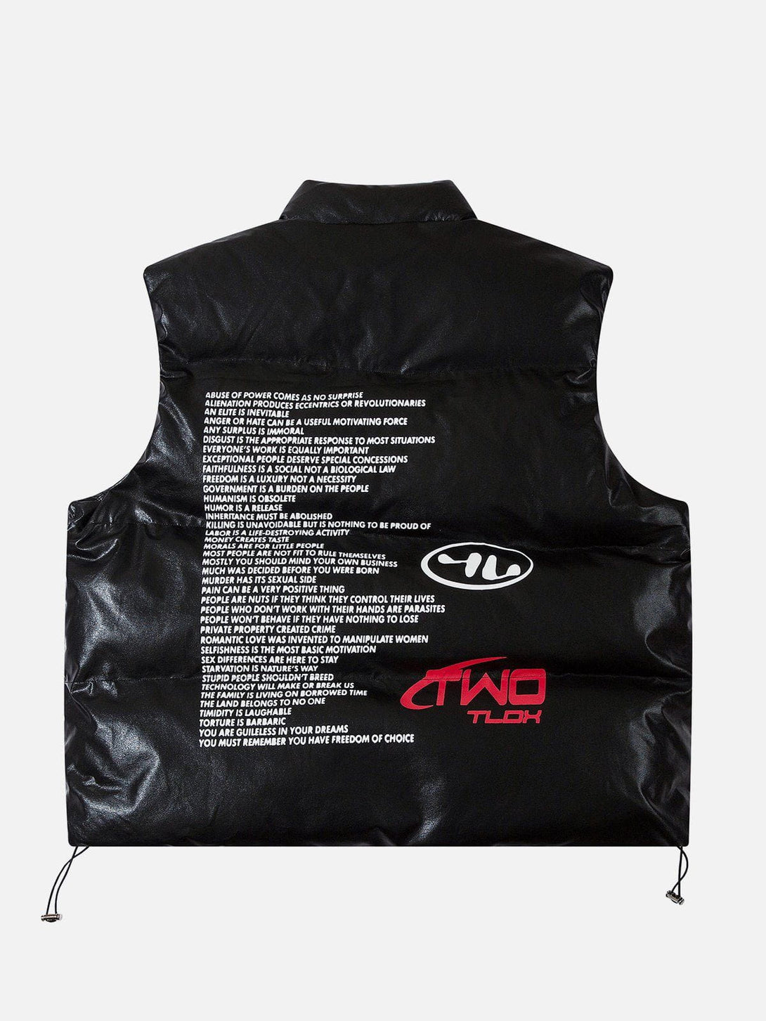 Evapacs - Glossy Letter Print Gilet- Streetwear Fashion - evapacs.com