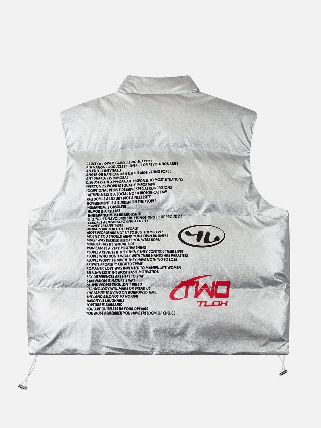 Evapacs - Glossy Letter Print Gilet- Streetwear Fashion - evapacs.com