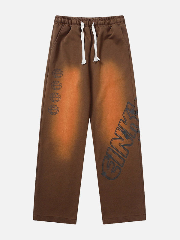 Evapacs - Gradient Monogram Print Pants- Streetwear Fashion - evapacs.com