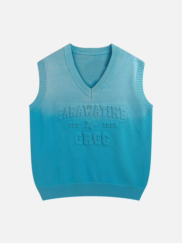 Evapacs - Gradient Sweater Vest- Streetwear Fashion - evapacs.com