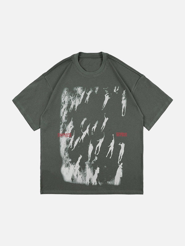 Evapacs - Graffiti Silhouette Print Tee- Streetwear Fashion - evapacs.com