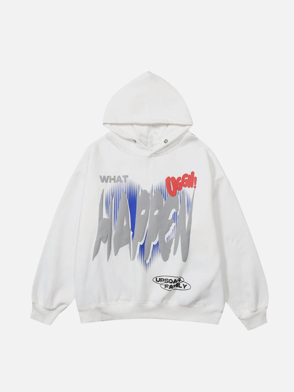 Evapacs - HAPPEN Print Hoodie- Streetwear Fashion - evapacs.com