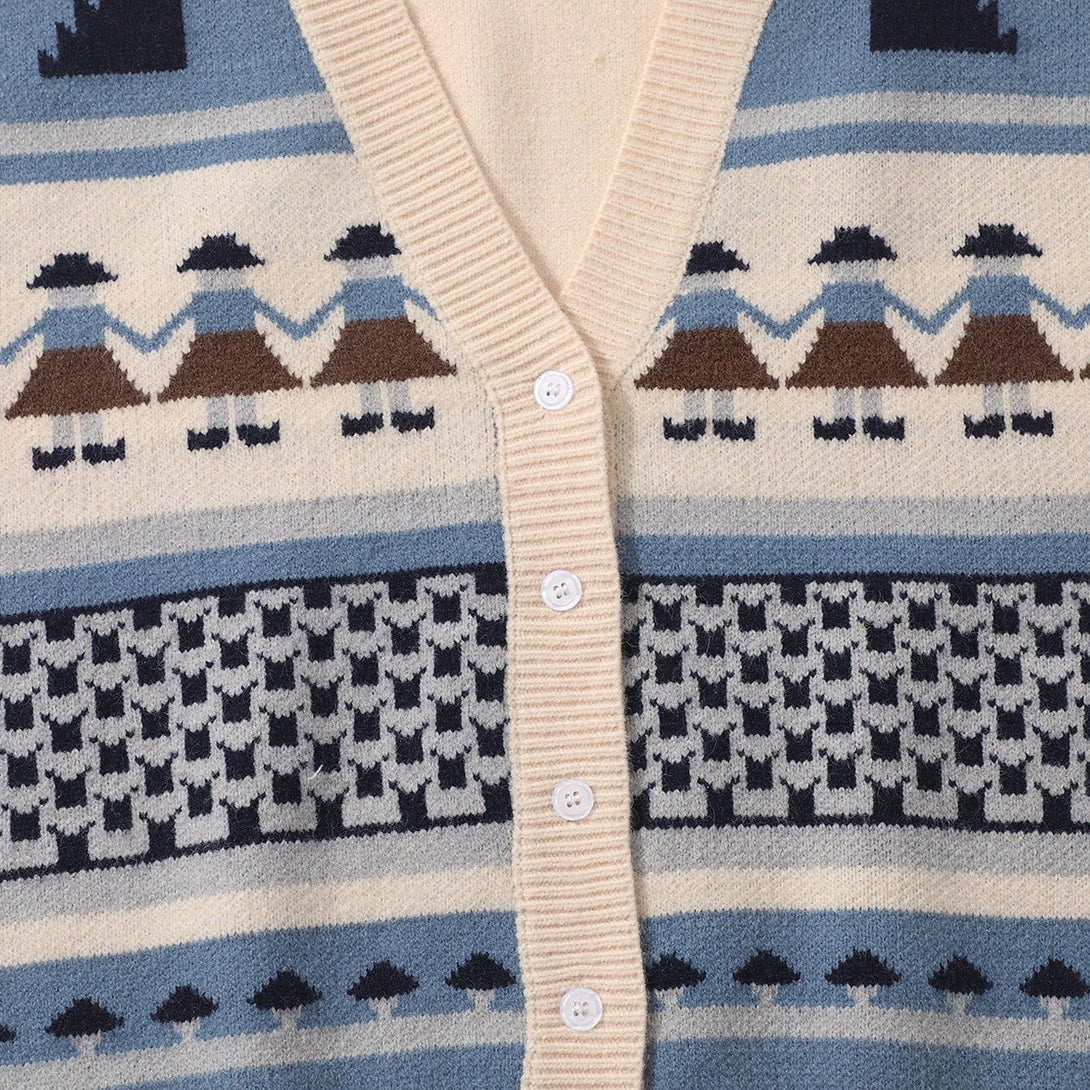 Evapacs - Hand In Hand Pattern Knit Sweater Vest- Streetwear Fashion - evapacs.com