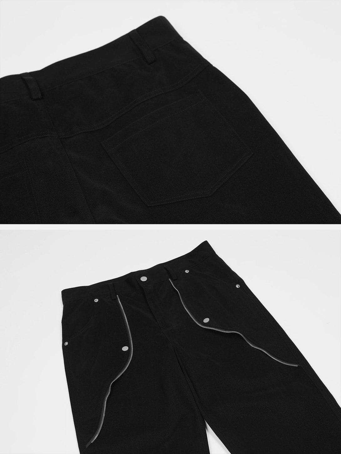 Evapacs - Irregular Zip Patchwork Cargo Pants- Streetwear Fashion - evapacs.com