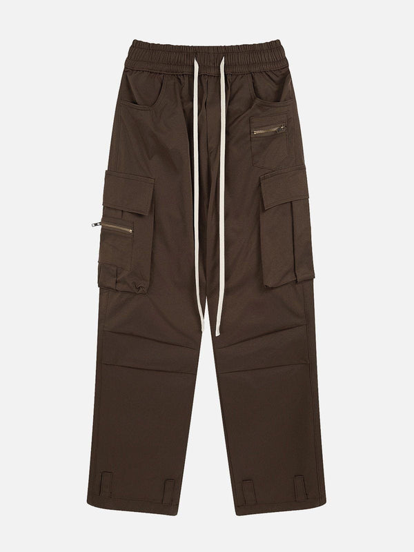 Evapacs - Large Pocket Pleated Cargo Pants- Streetwear Fashion - evapacs.com