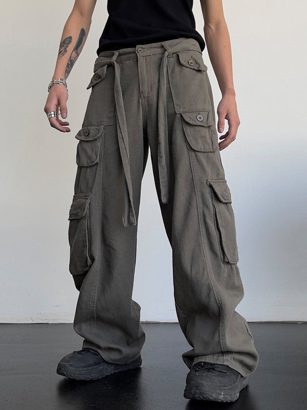 Evapacs - Large Pocket Webbing Cargo Pants- Streetwear Fashion - evapacs.com